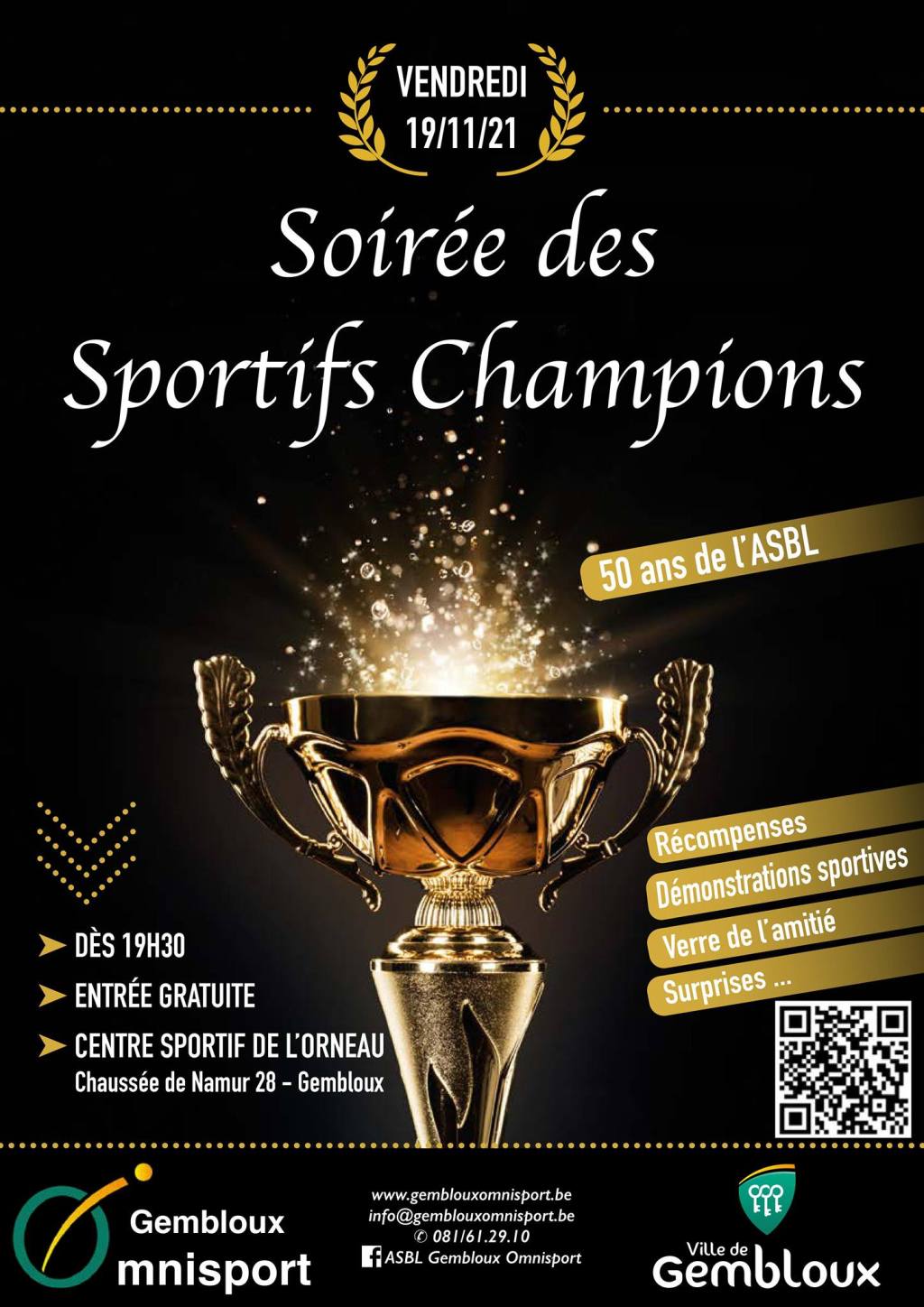 Nos gymnastes à l&rsquo;honneur aux Mérites Sportifs de&nbsp;Gembloux